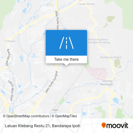 Laluan Klebang Restu 21 map
