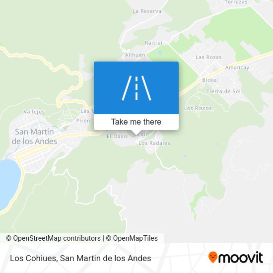 Los Cohiues map