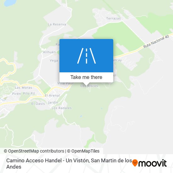 Camino Acceso Handel - Un Vistón map