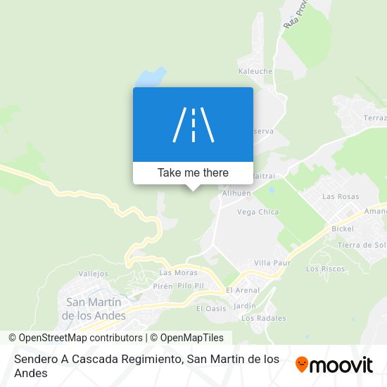 Mapa de Sendero A Cascada Regimiento