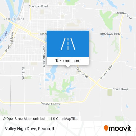 Valley High Drive map