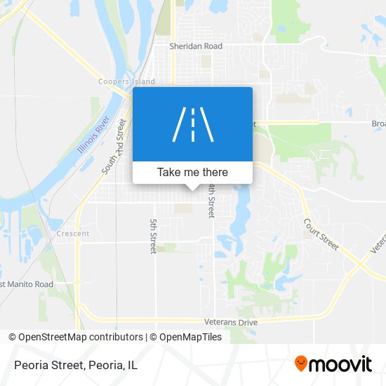 Peoria Street map