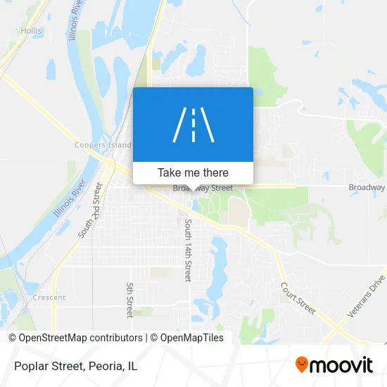 Poplar Street map
