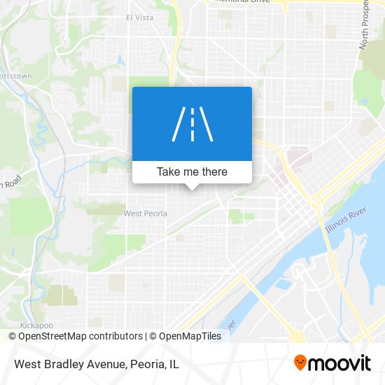 West Bradley Avenue map