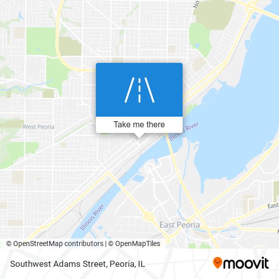 Southwest Adams Street map