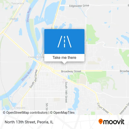 North 13th Street map