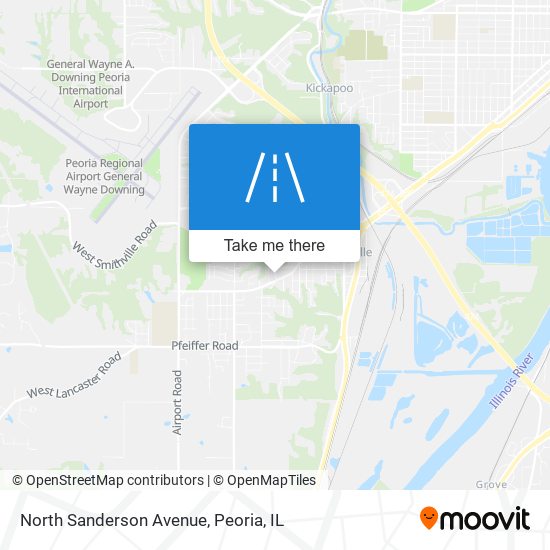 North Sanderson Avenue map