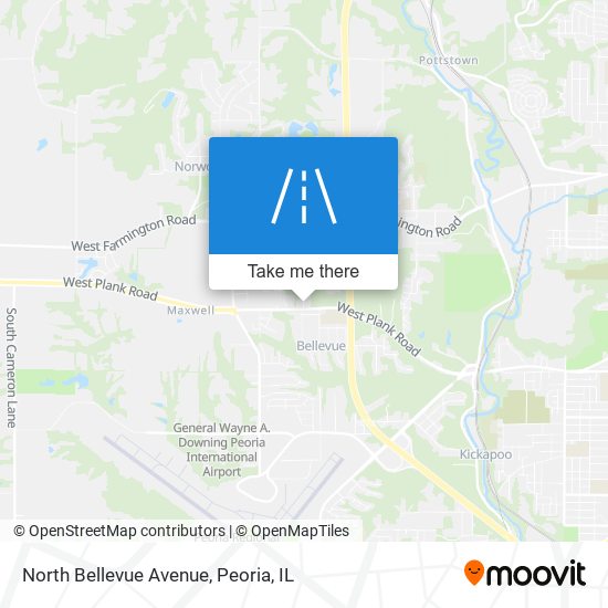 North Bellevue Avenue map