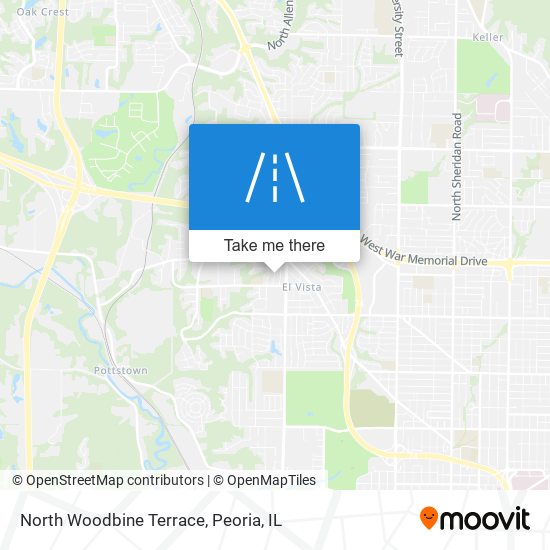 North Woodbine Terrace map