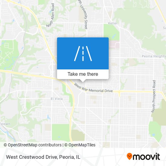 West Crestwood Drive map