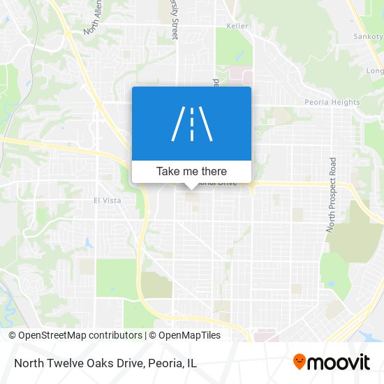 North Twelve Oaks Drive map