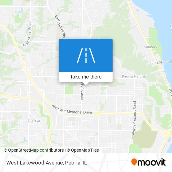 West Lakewood Avenue map