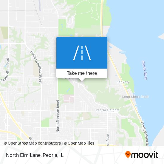 North Elm Lane map