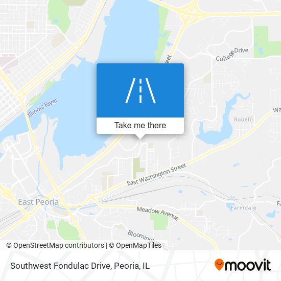 Southwest Fondulac Drive map