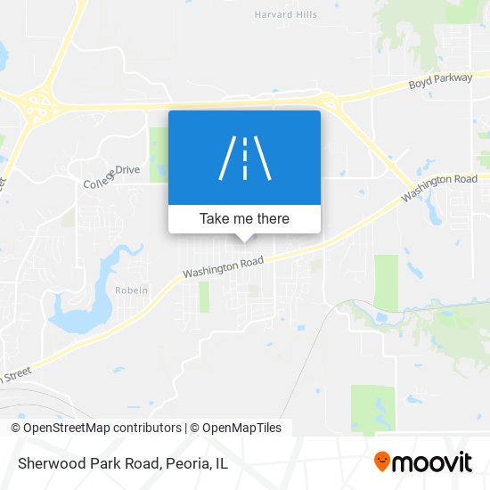 Sherwood Park Road map