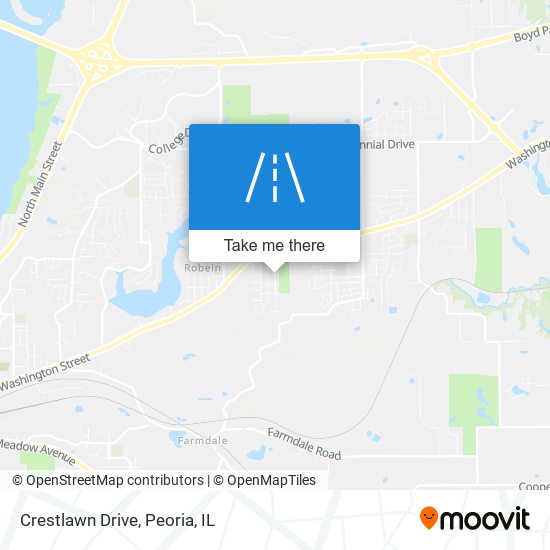 Crestlawn Drive map