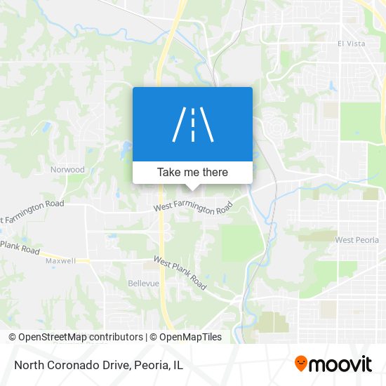 North Coronado Drive map