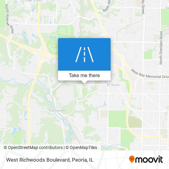West Richwoods Boulevard map