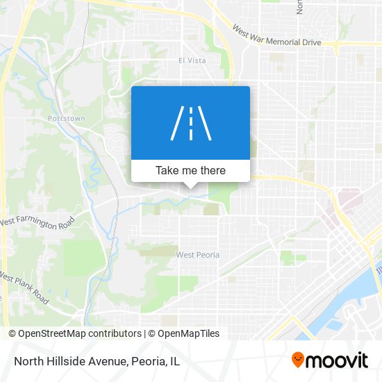 North Hillside Avenue map