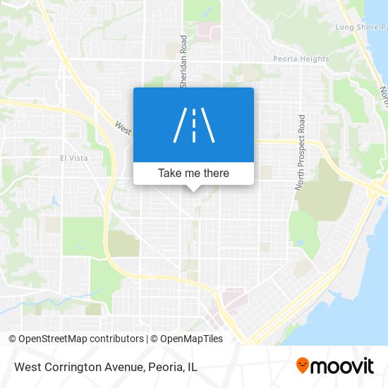 West Corrington Avenue map