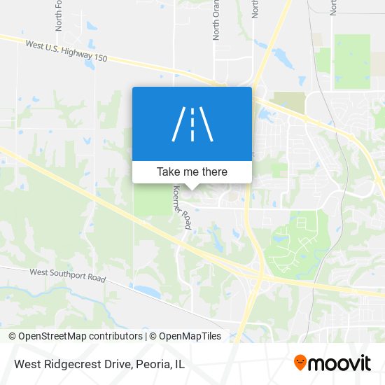 West Ridgecrest Drive map