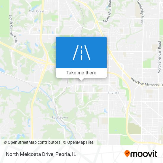 North Melcosta Drive map