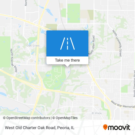 West Old Charter Oak Road map