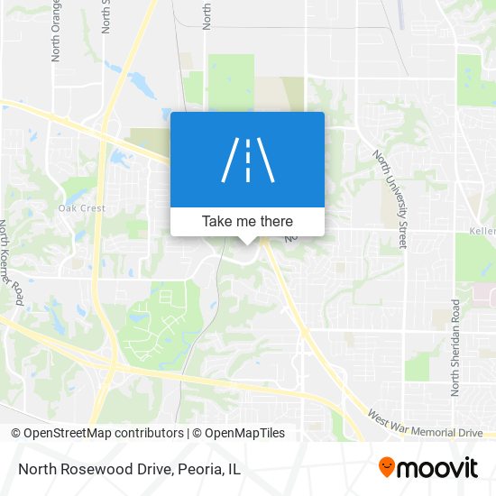 North Rosewood Drive map