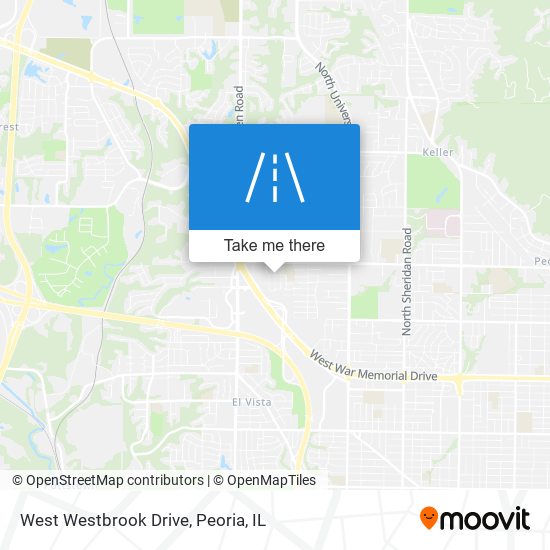 Mapa de West Westbrook Drive