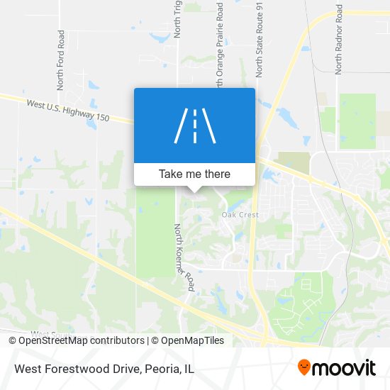 West Forestwood Drive map