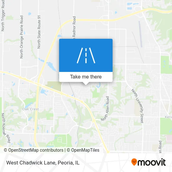 West Chadwick Lane map