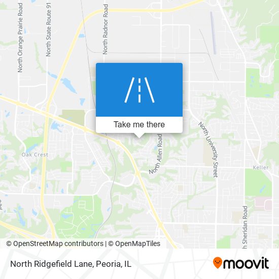 North Ridgefield Lane map