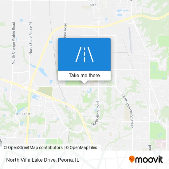 North Villa Lake Drive map