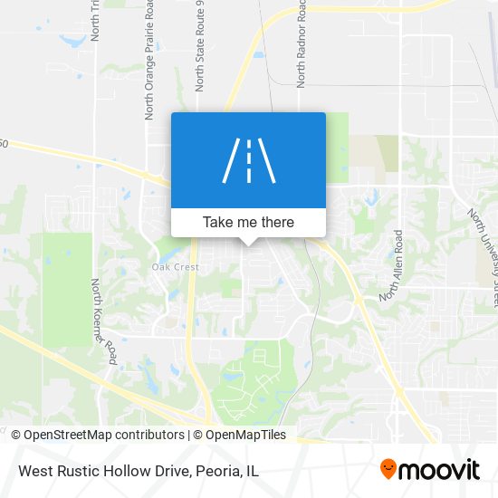 West Rustic Hollow Drive map