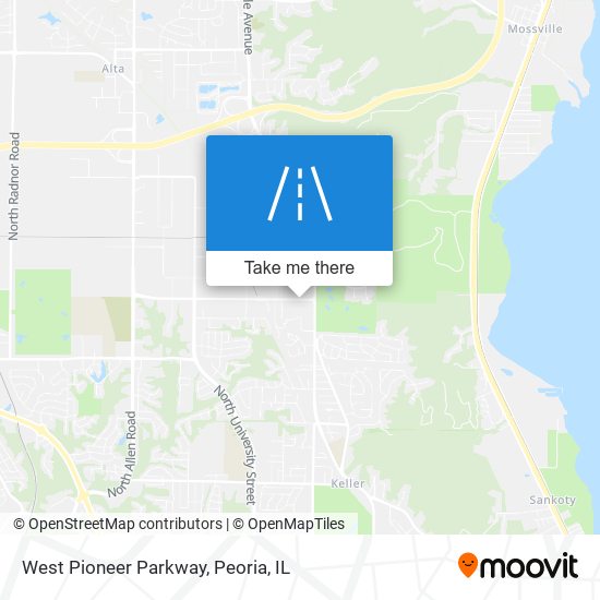 West Pioneer Parkway map