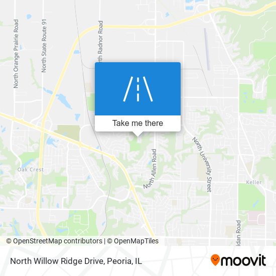North Willow Ridge Drive map