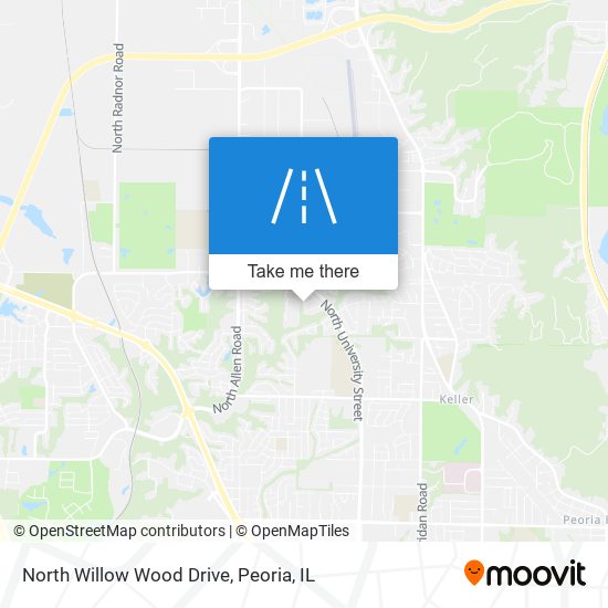 North Willow Wood Drive map