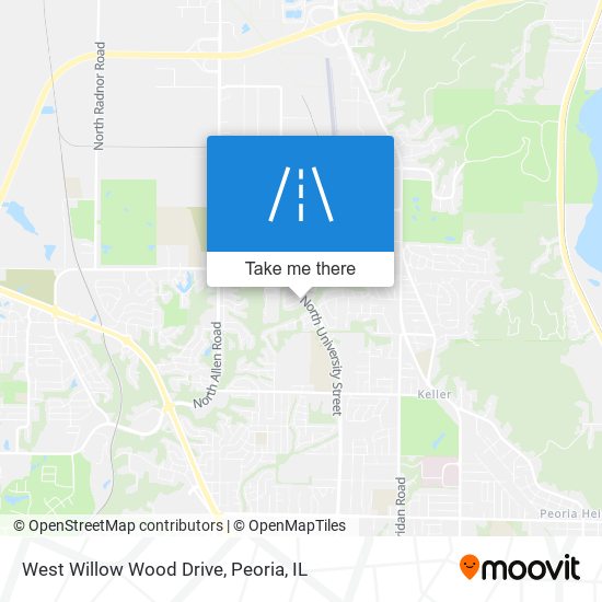 Mapa de West Willow Wood Drive