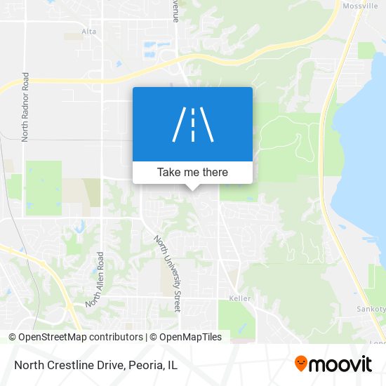 North Crestline Drive map