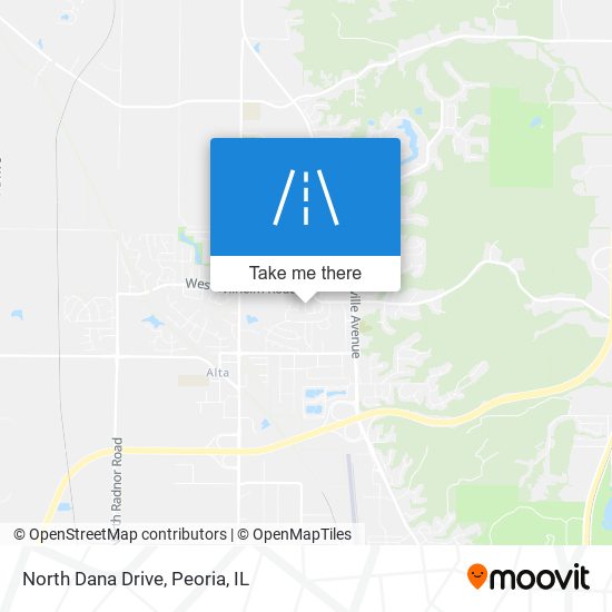 North Dana Drive map