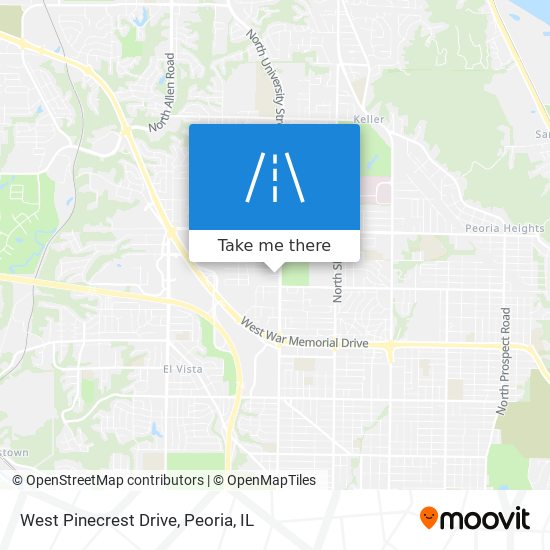 West Pinecrest Drive map