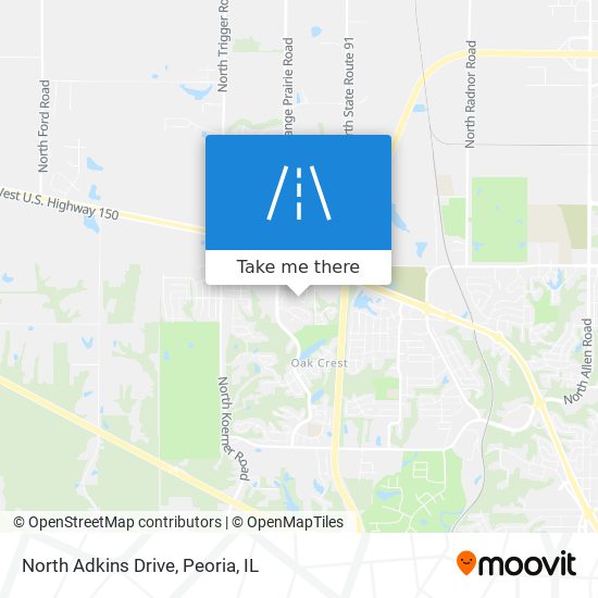 North Adkins Drive map