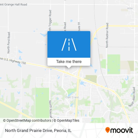 North Grand Prairie Drive map