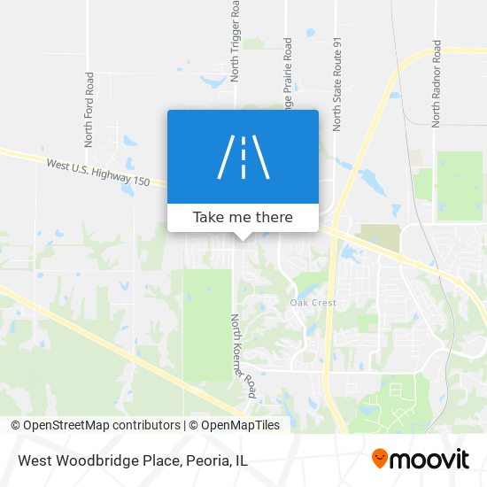 West Woodbridge Place map