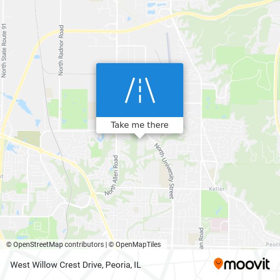 West Willow Crest Drive map