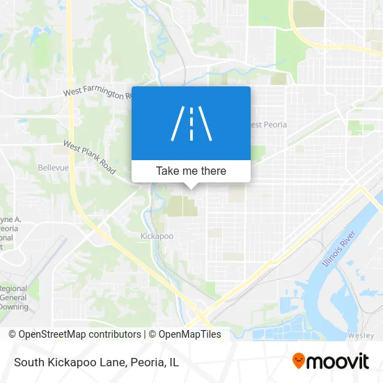 South Kickapoo Lane map