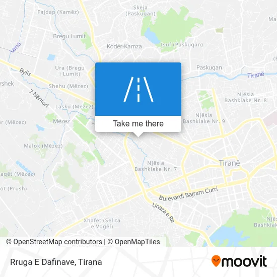Rruga E Dafinave map