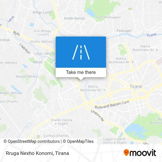 Rruga Nexho Konomi map