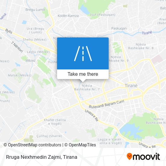 Rruga Nexhmedin Zajmi χάρτης
