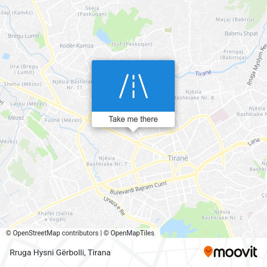 Rruga Hysni Gërbolli χάρτης